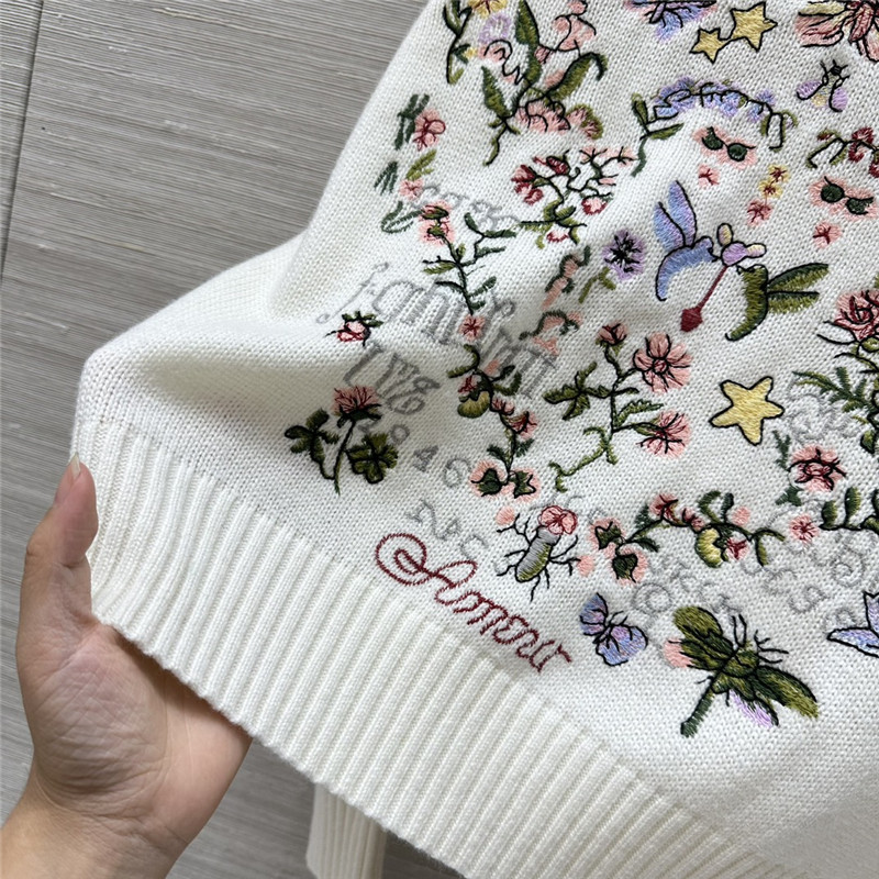 D10r knit multicolor sweater white