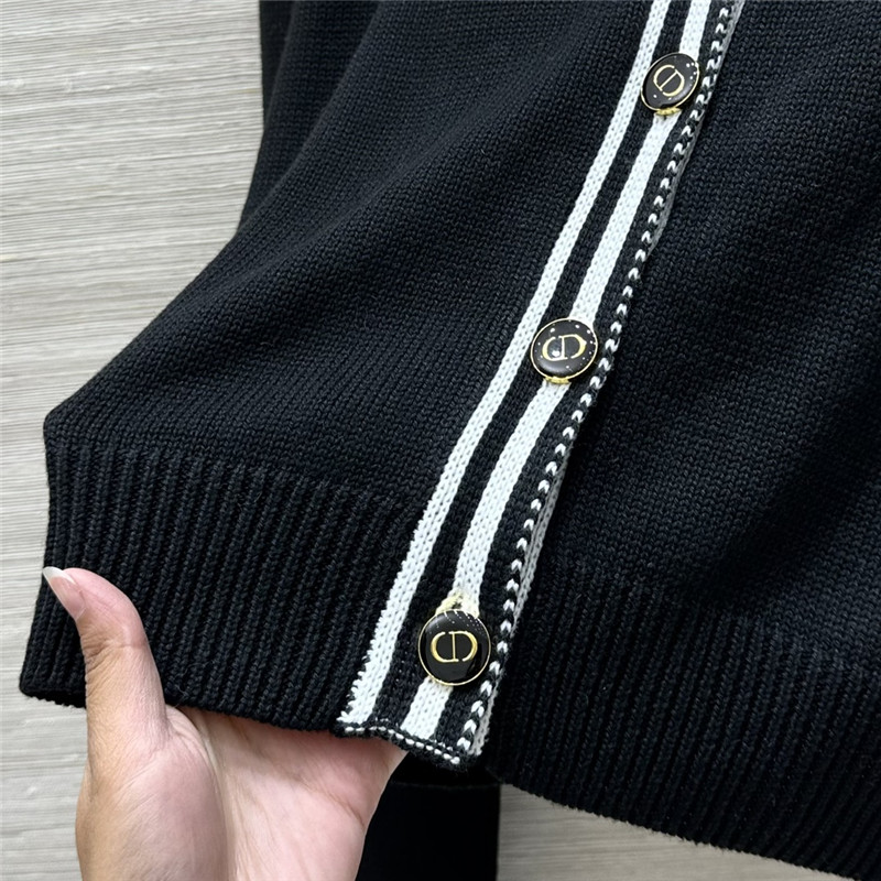 D10r sailor collar wool cardigan navy