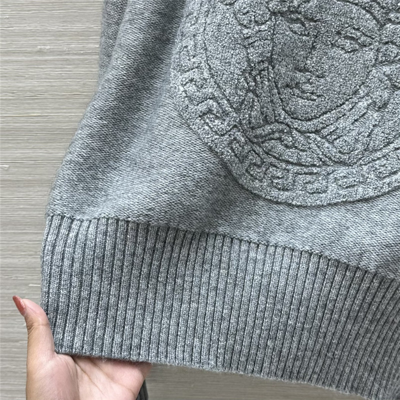 Versace Medusa Wool-Blend Sweater Grey