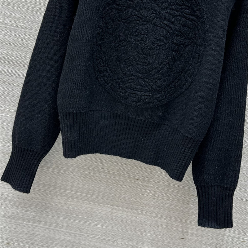 Versace Medusa Wool-Blend Sweater Black