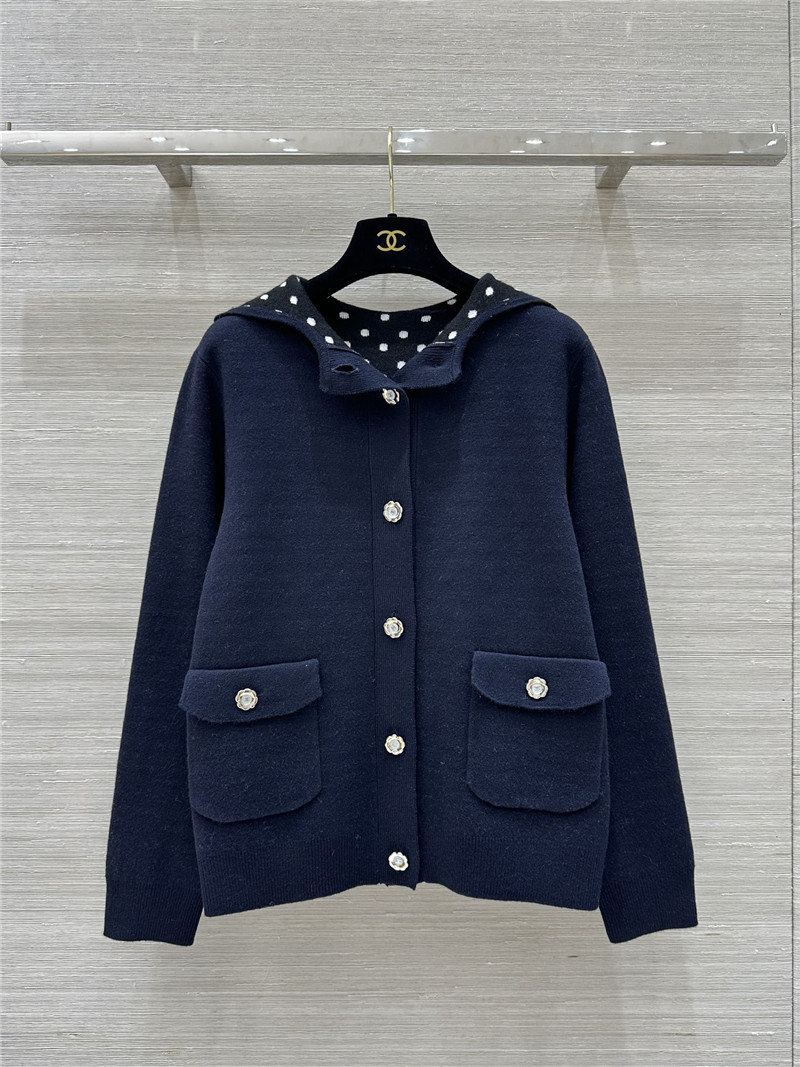 Ch**el hooded knitted jacket