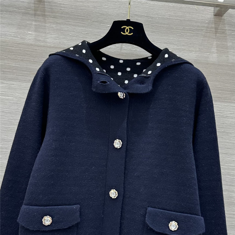 Ch**el hooded knitted jacket