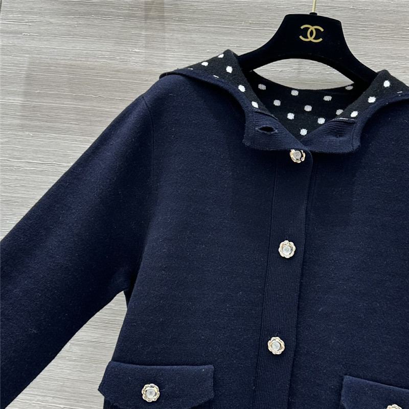 Ch**el hooded knitted jacket