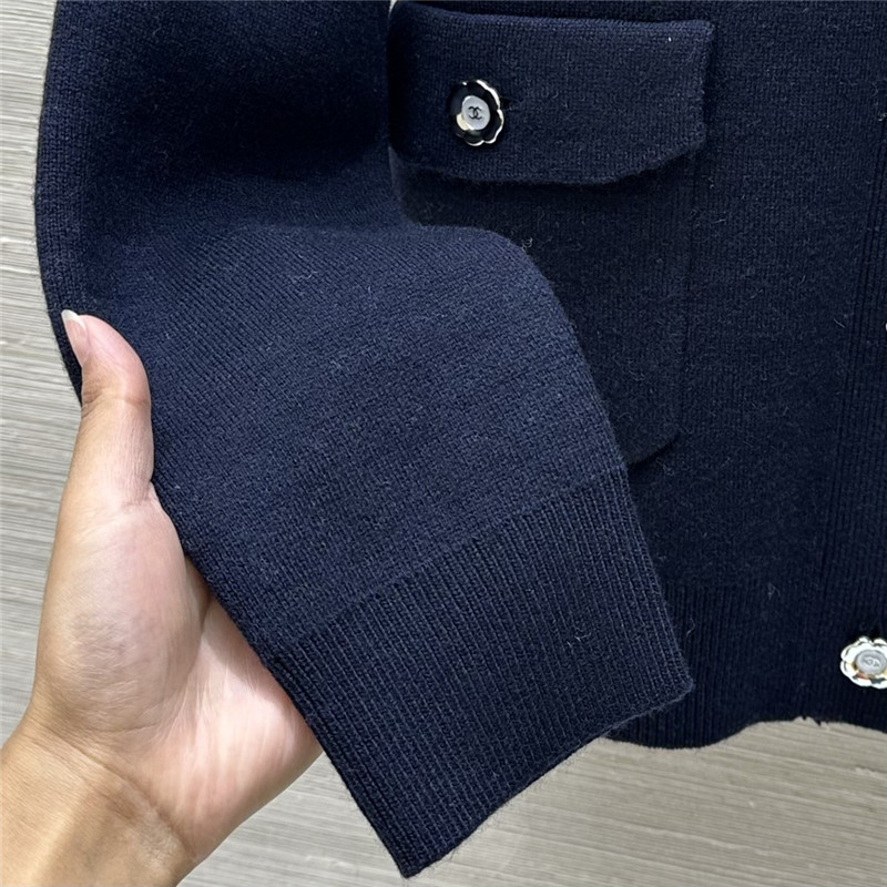 Ch**el hooded knitted jacket