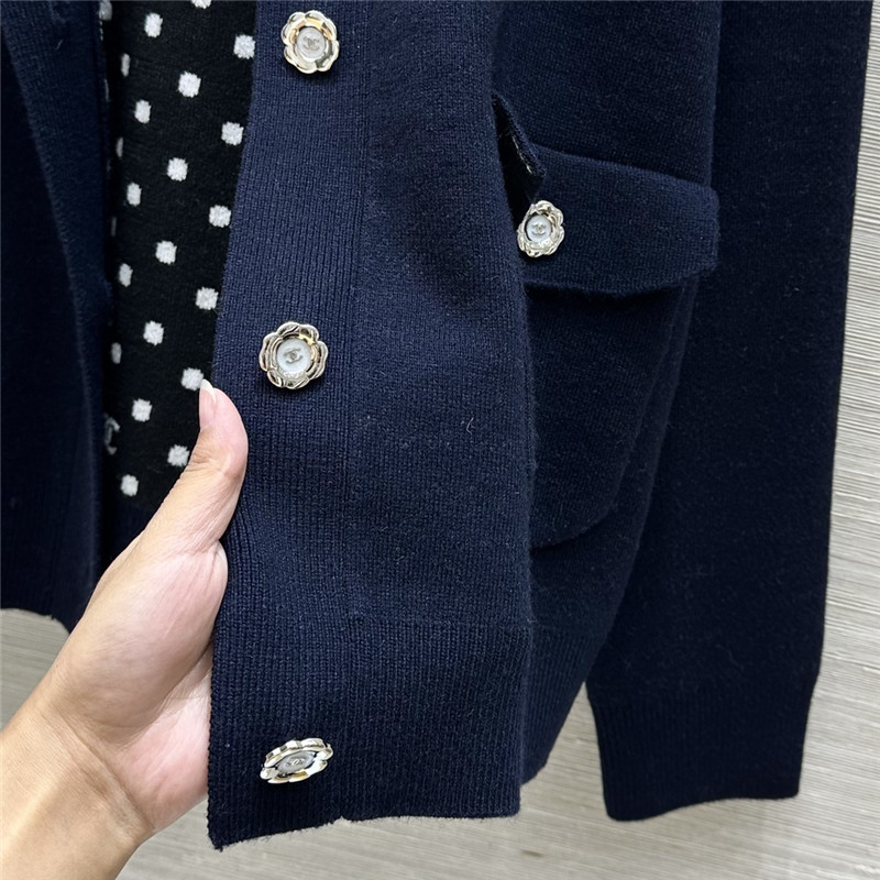 Ch**el hooded knitted jacket