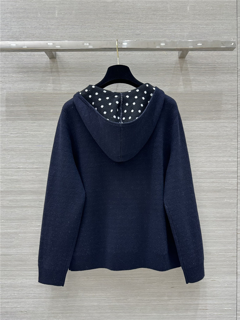 Ch**el hooded knitted jacket