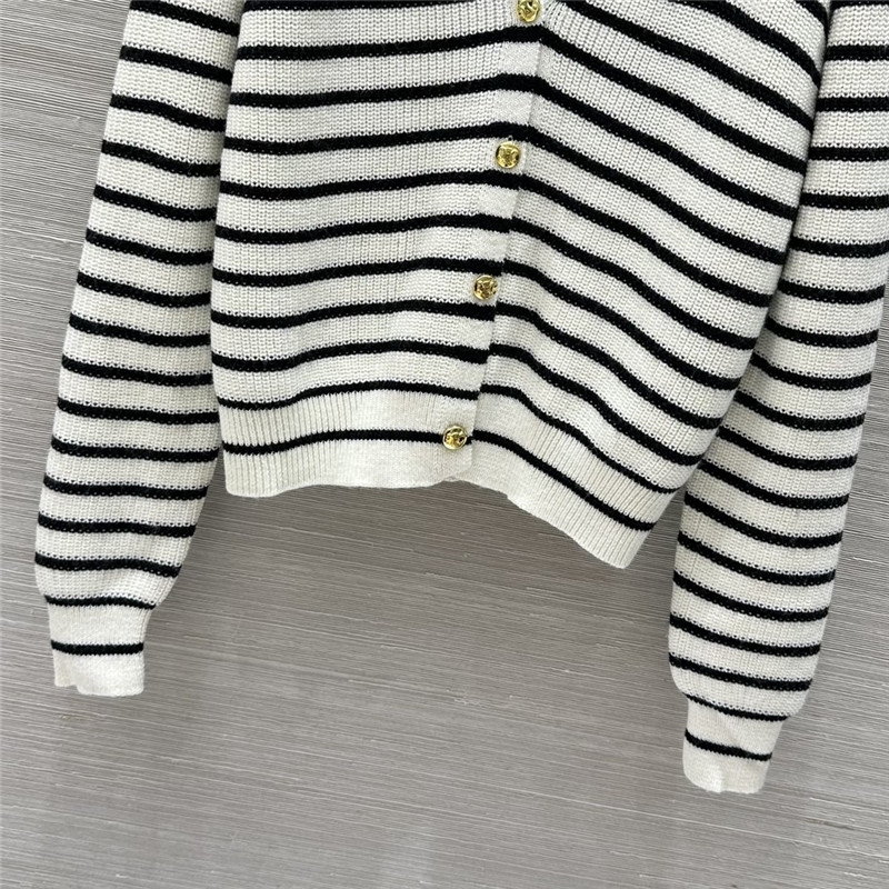 Ce1i*e v-neck marinière wool cardigan
