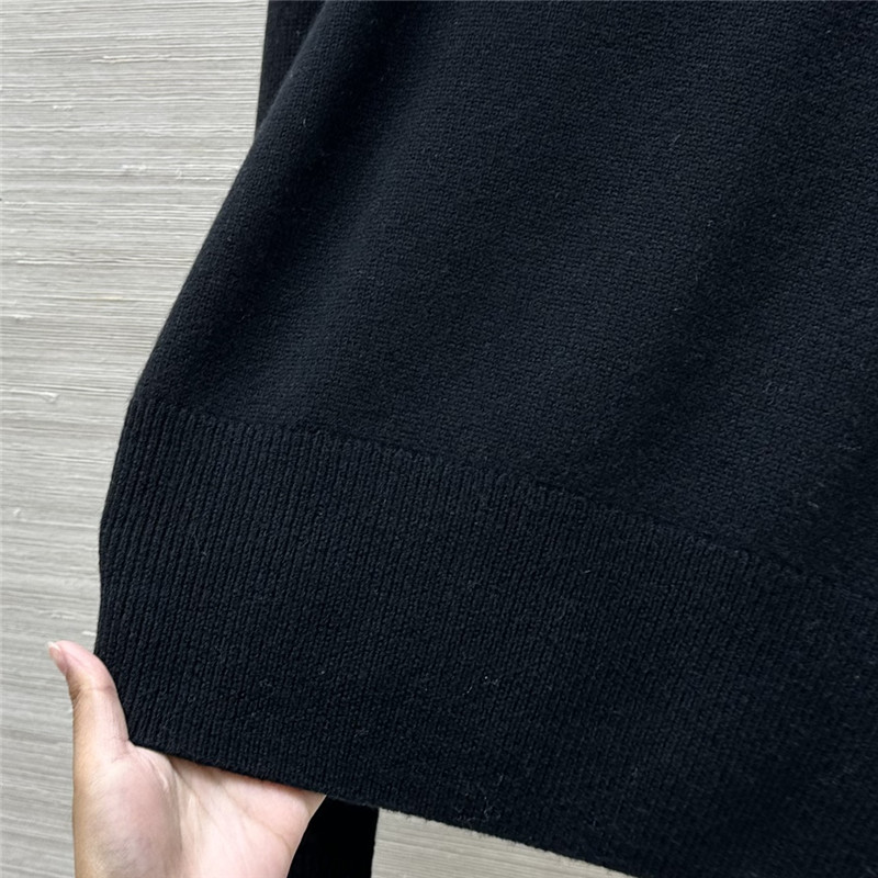 LV Pin Cashmere Sweater in Black