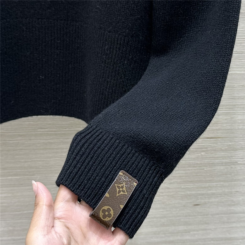LV Pin Cashmere Sweater in Black