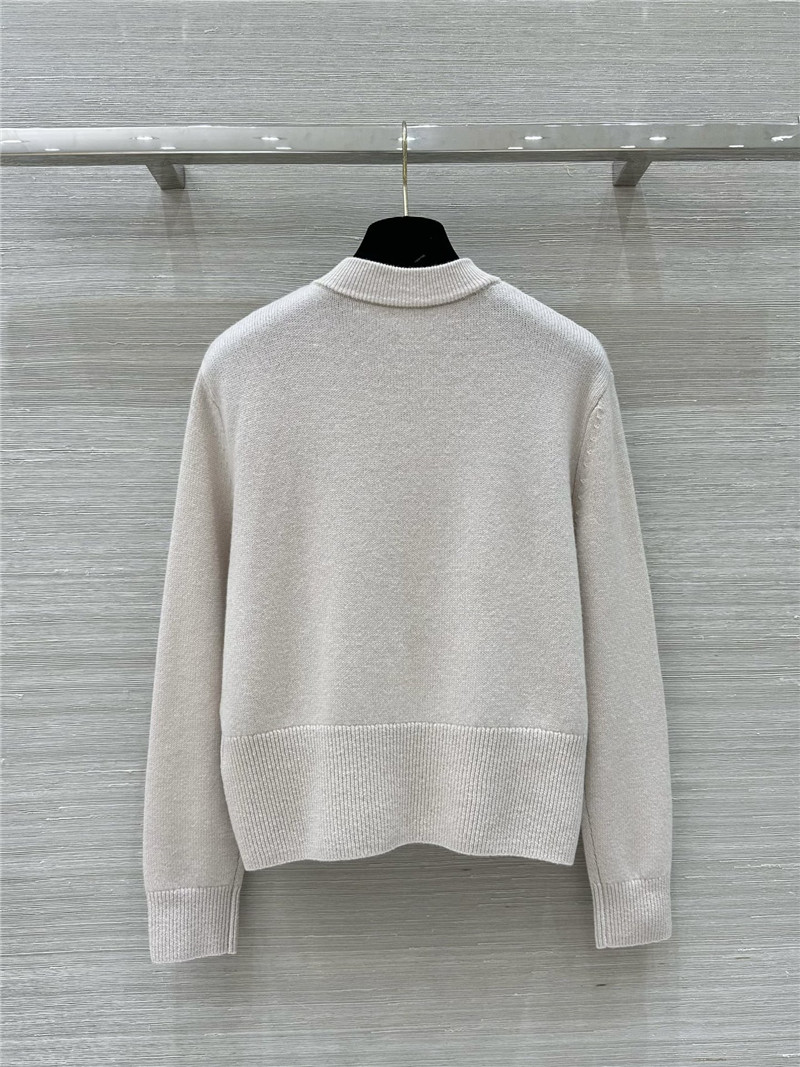 LV Pin Cashmere Sweater Off-White