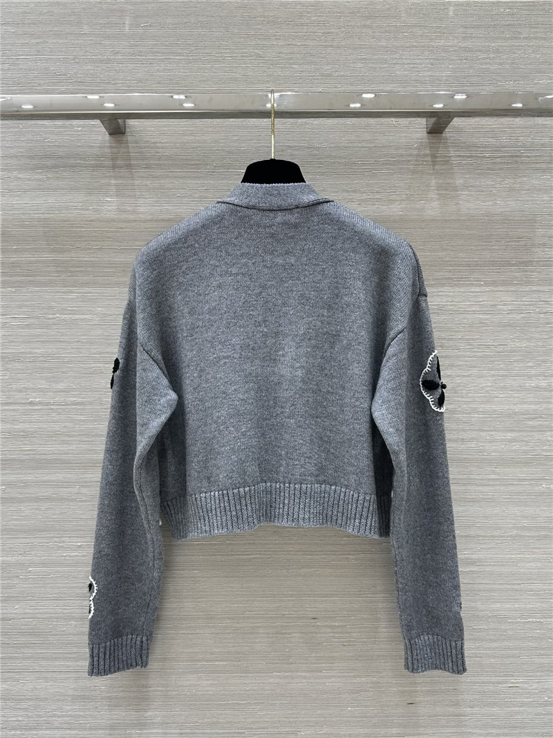 Va1e*ntin0 cropped floral cardigan grey