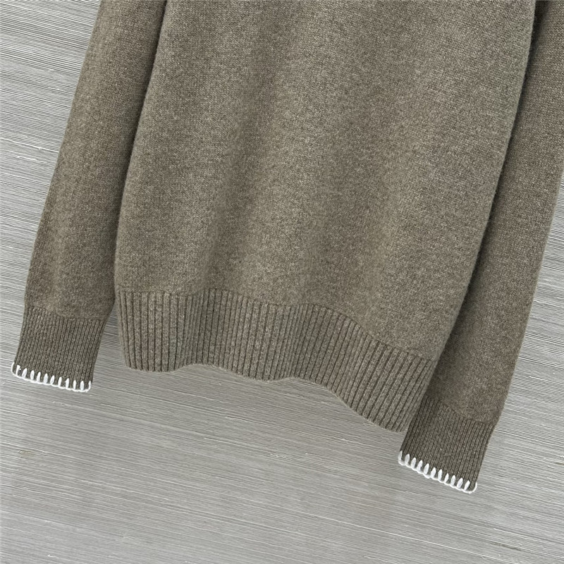 L0r0 P1ana trim cashmere sweater in grey
