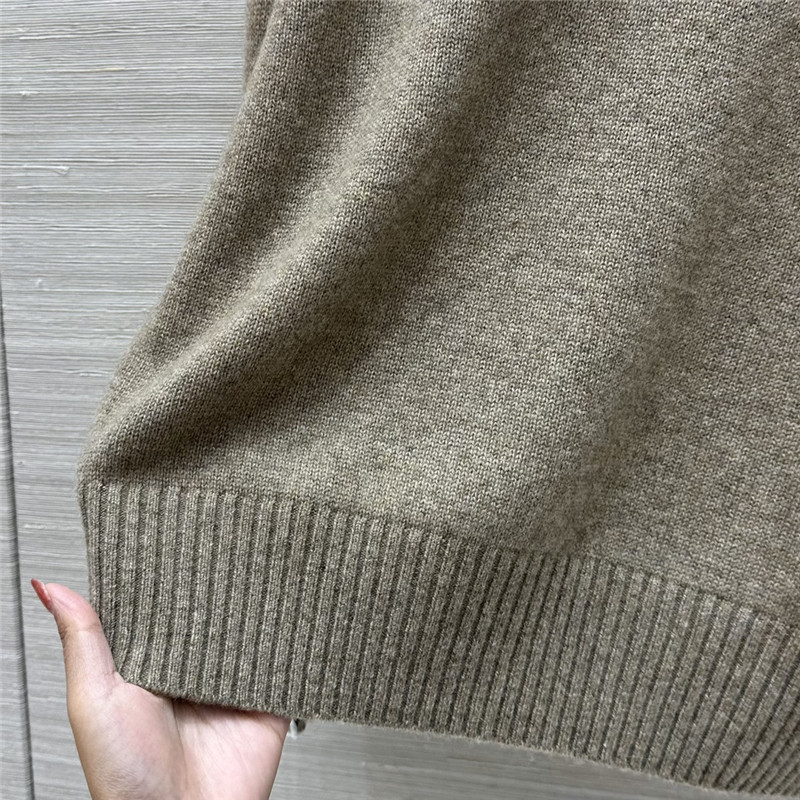L0r0 P1ana trim cashmere sweater in grey