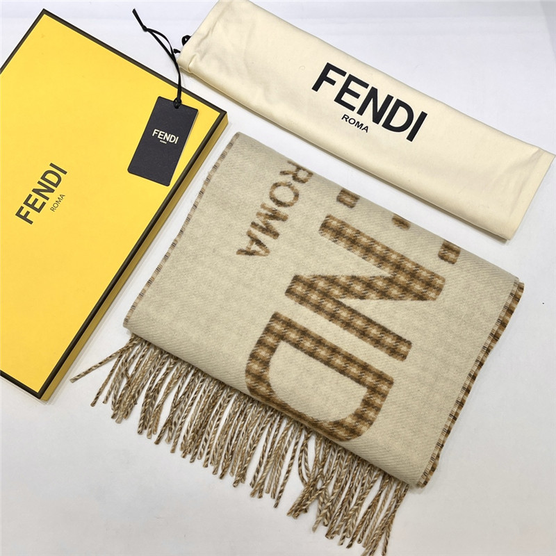 F**di wool and cashmere blend scarf