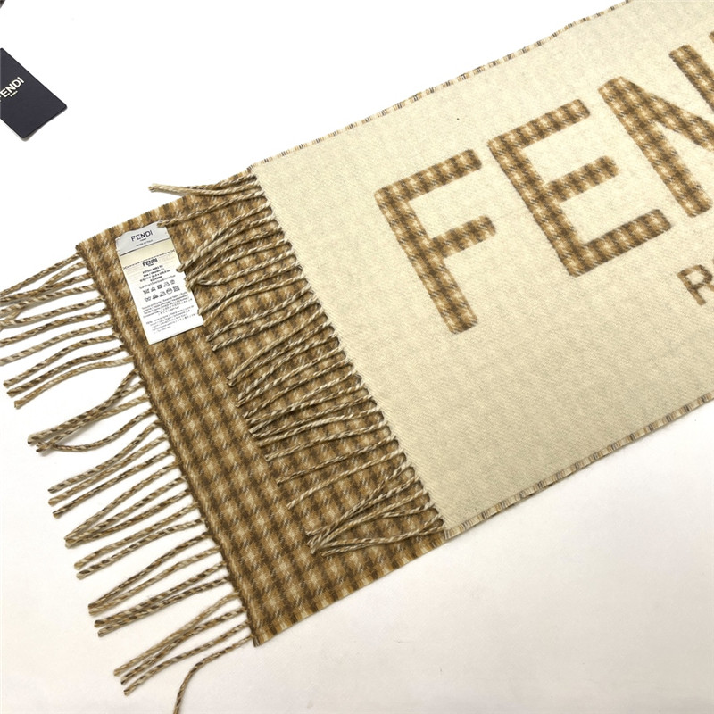 F**di wool and cashmere blend scarf