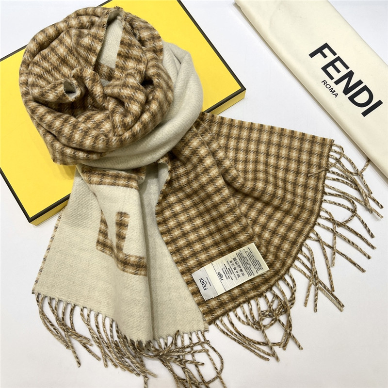 F**di wool and cashmere blend scarf