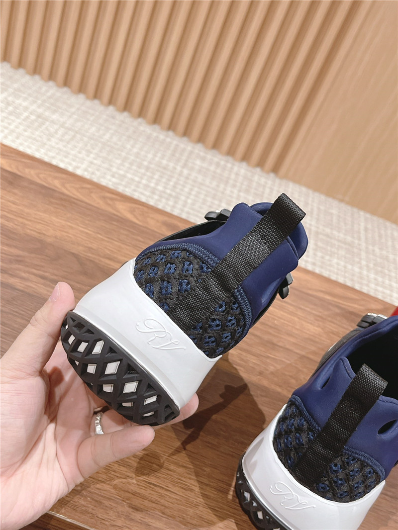 Roger Vivier Run Strass Buckle Sneakers in Blue