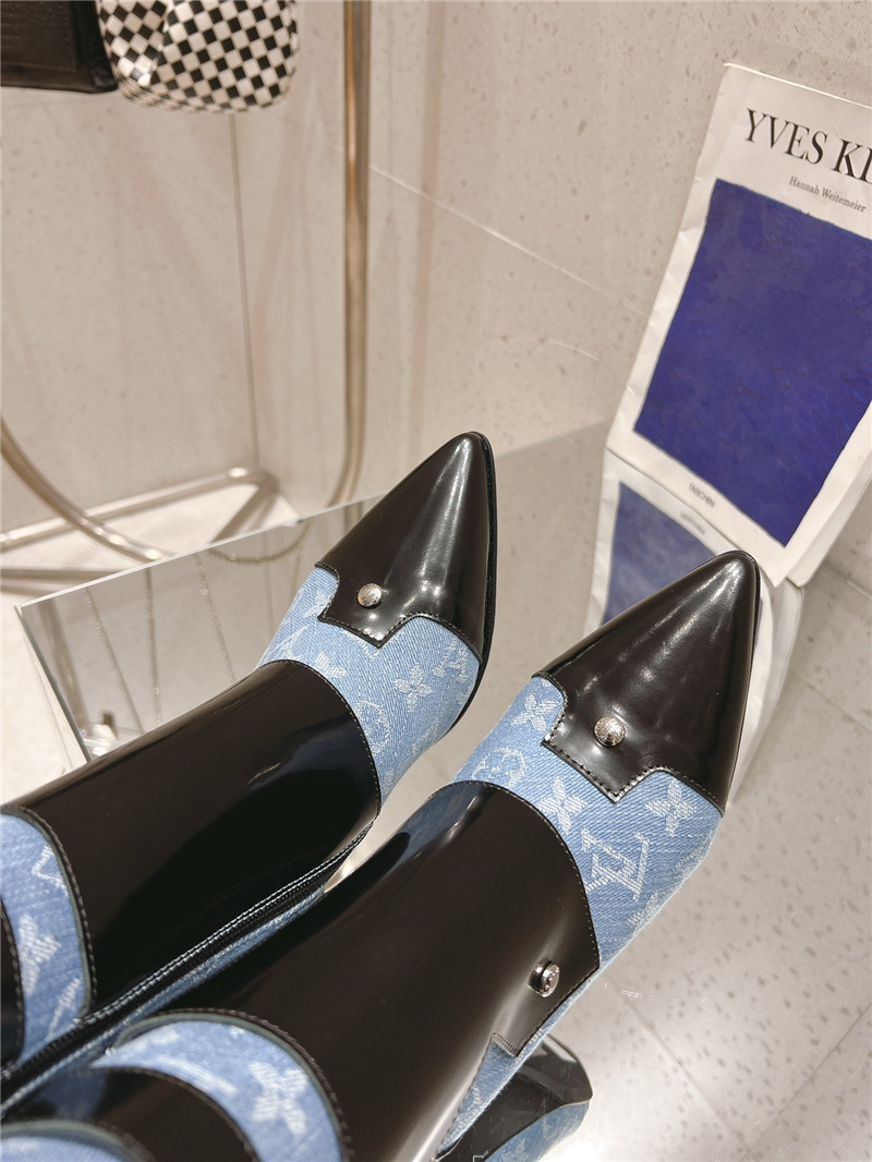 l0vis Vvtt0n denim leather high boots