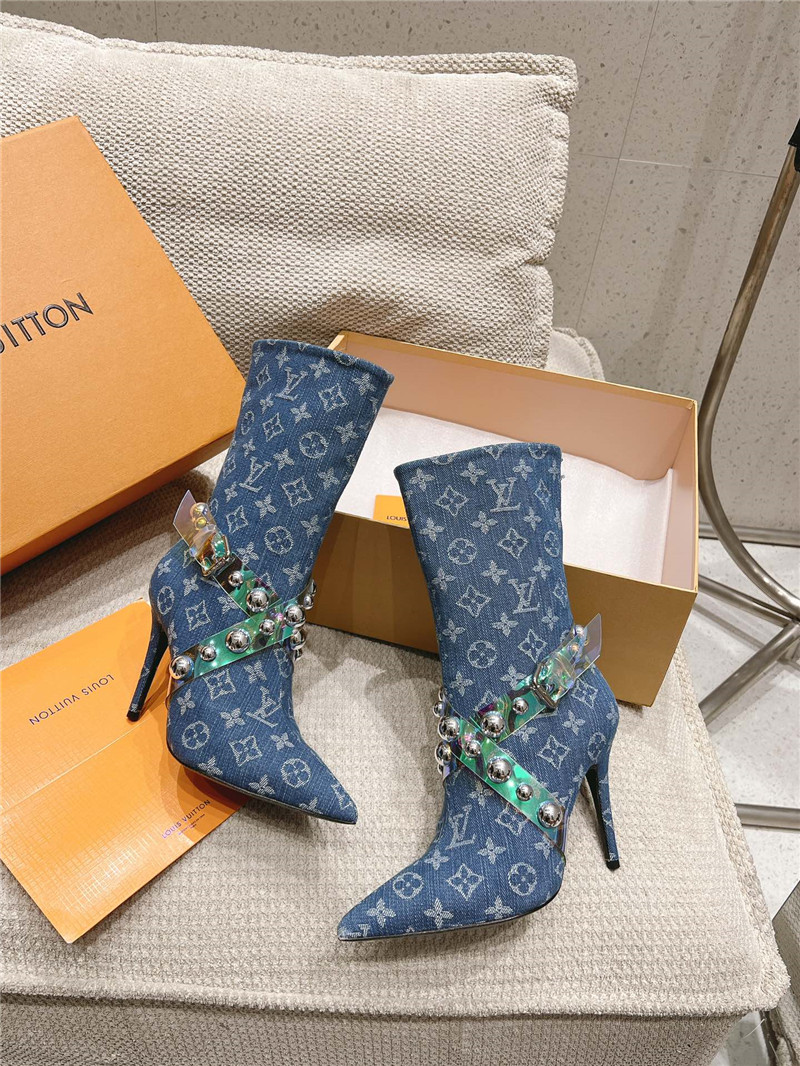 l0vis Vvtt0n denim monogram boots