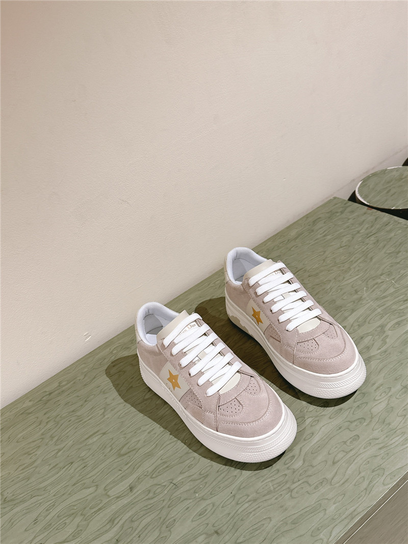 D10r star suede leather platform sneakers