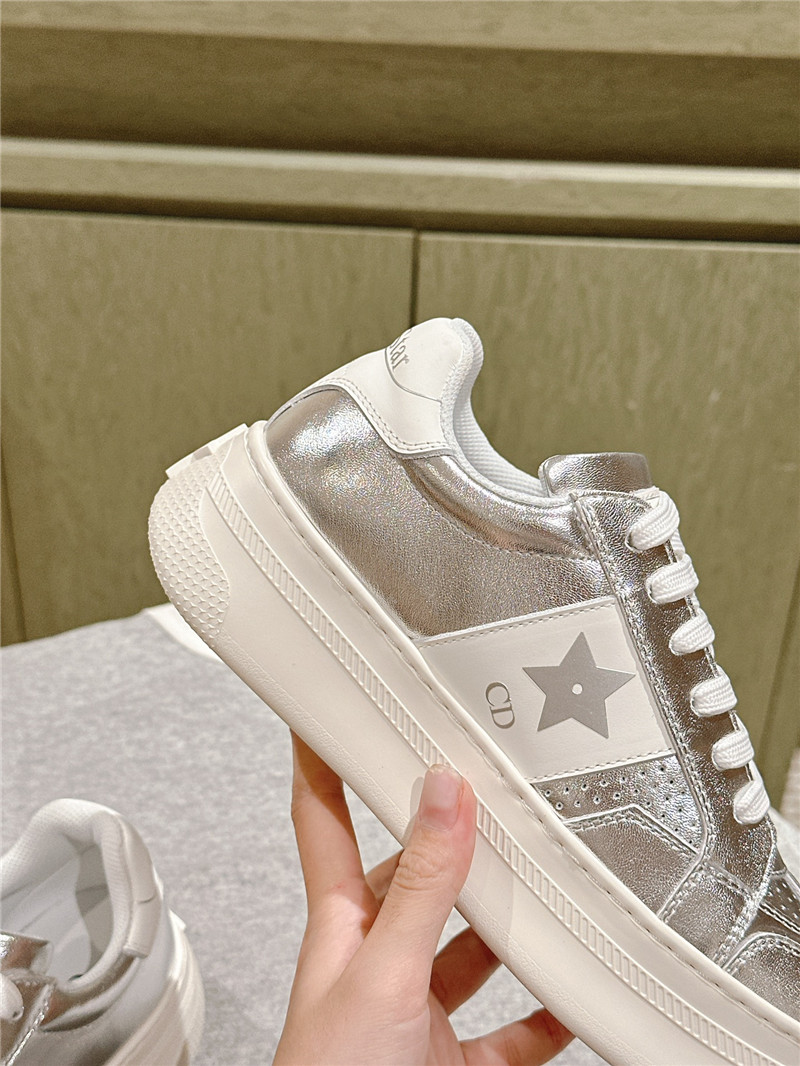 D10r silver star platform sneakers
