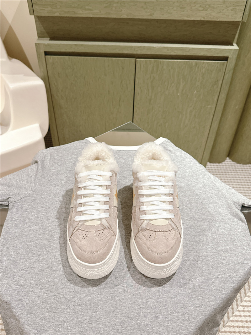 D10r suede leather platform sneakers