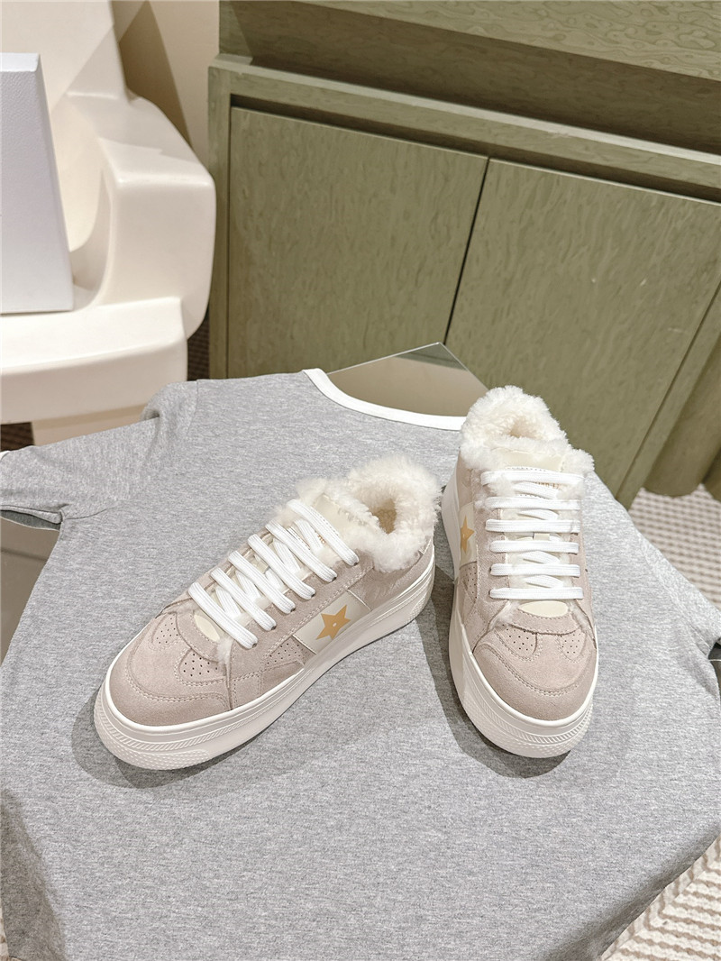 D10r suede leather platform sneakers