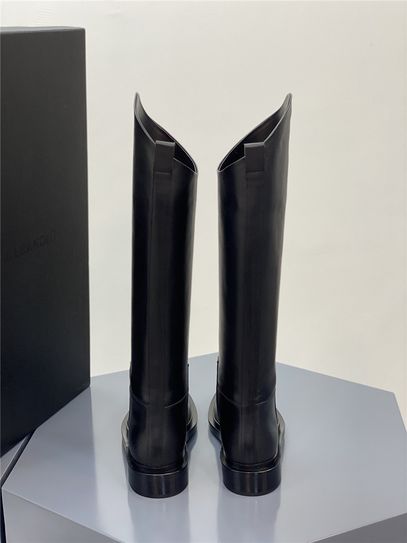 Jil Sander Black Leather Riding Boots