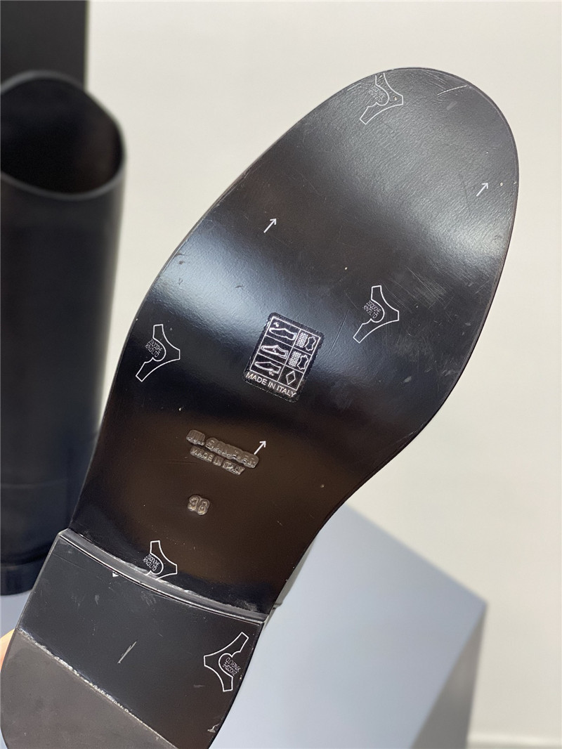 Jil Sander Black Leather Riding Boots