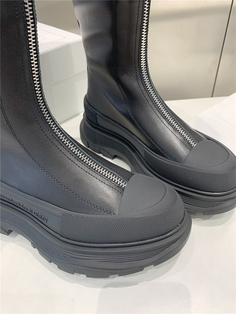 a1exa*der Mcqv*en zipper front riding boots