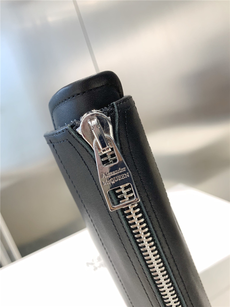 a1exa*der Mcqv*en zipper front riding boots