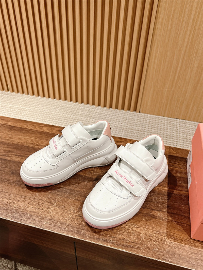 Acne Studios Pink Velcro Strap Sneakers