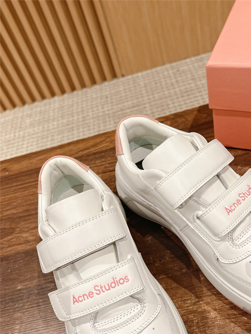 Acne Studios Pink Velcro Strap Sneakers