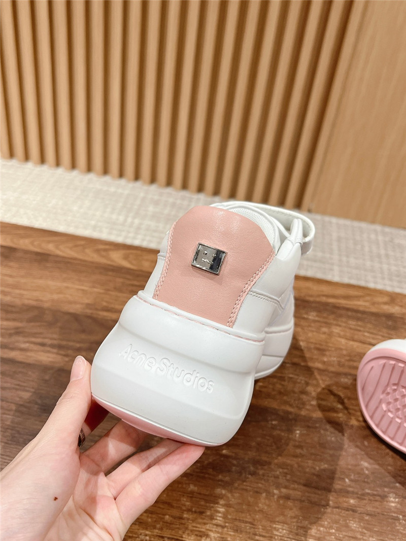 Acne Studios Pink Velcro Strap Sneakers