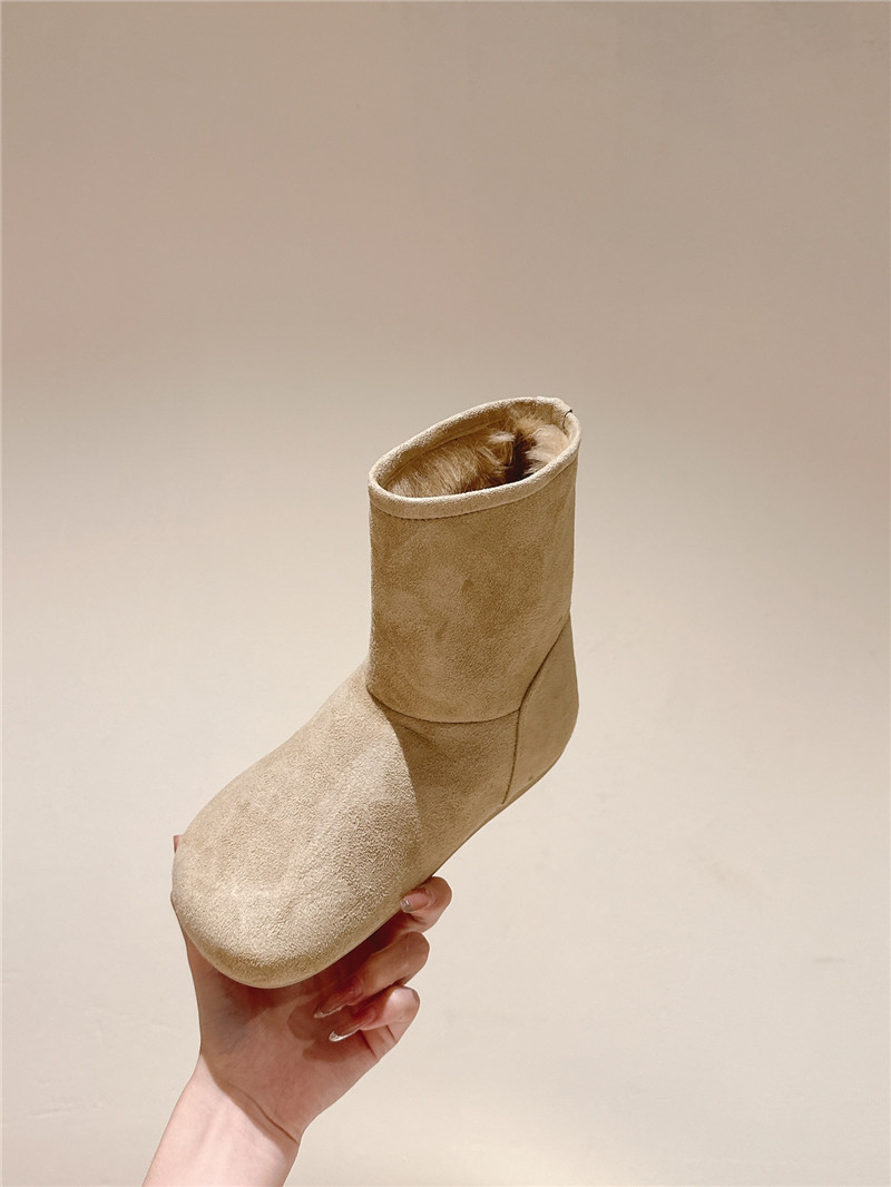 L0ew* suede lago shearling boots in beige