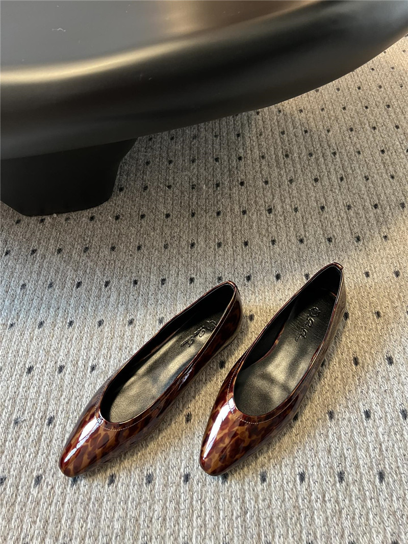 L0r0 P1ana primula ballet flat patent animalier