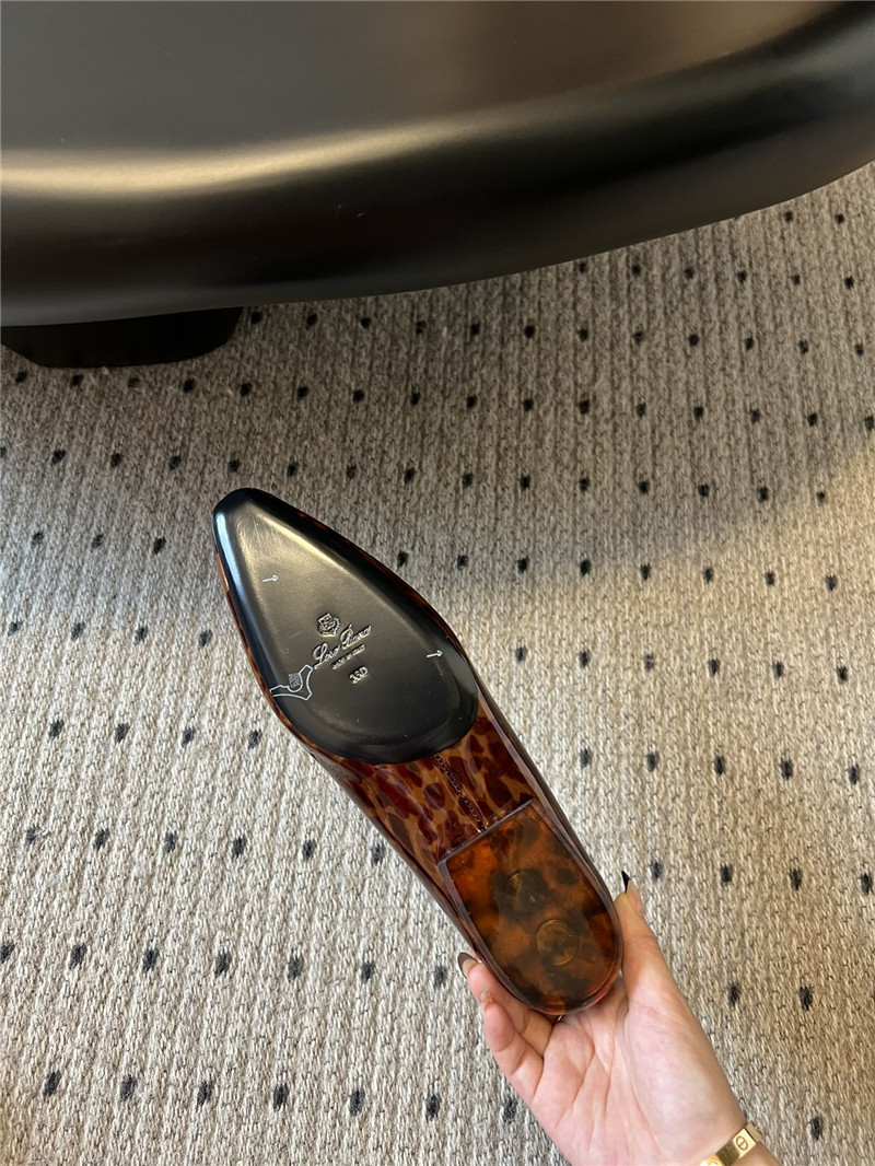 L0r0 P1ana primula ballet flat patent animalier