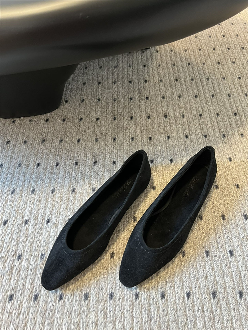 L0r0 P1ana primula ballet flats black suede