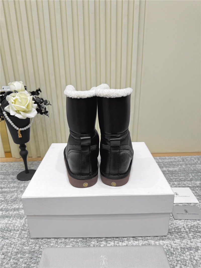 BC Black Calfskin Snow Boots