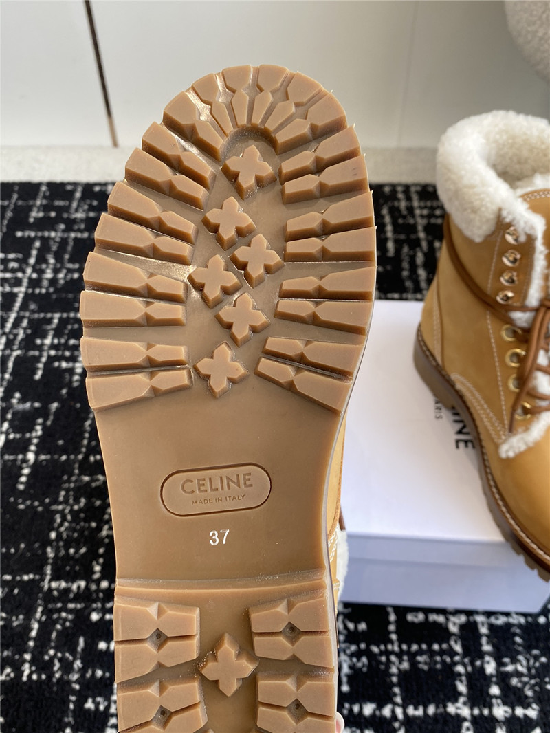 Ce1i*e kurt lace-up calfskin mid boot