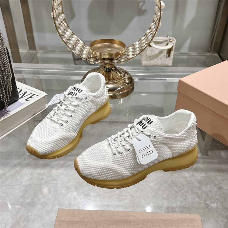 Miu Miu White Suede Sneakers for Women