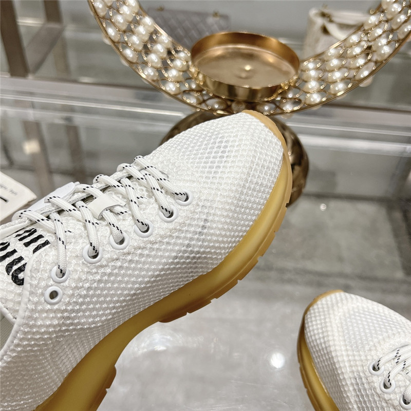 Miu Miu White Suede Sneakers for Women