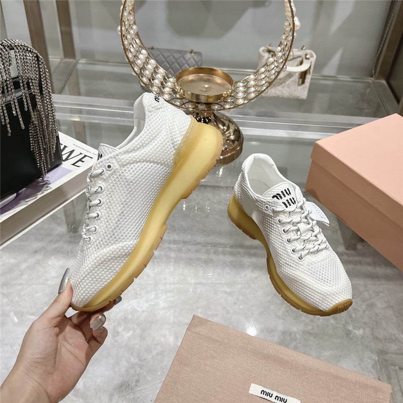 Miu Miu White Suede Sneakers for Women