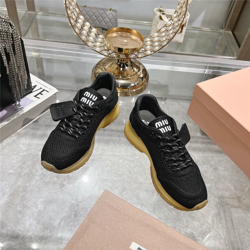 Miu Miu Black Suede Sneakers Women