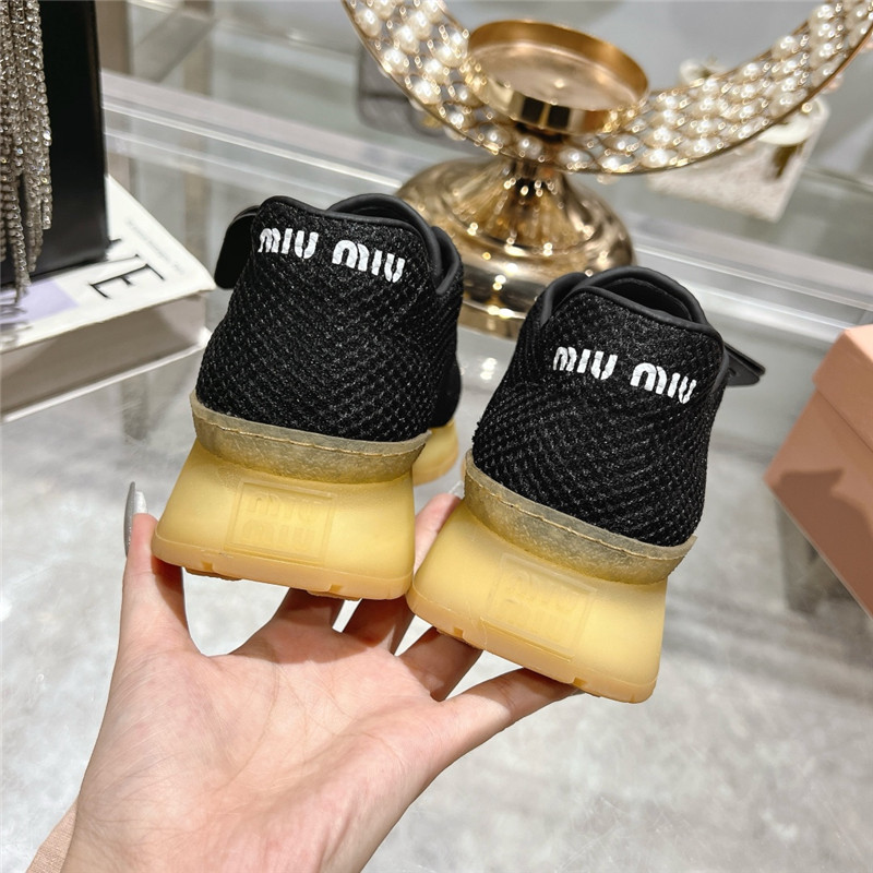 Miu Miu Black Suede Sneakers Women
