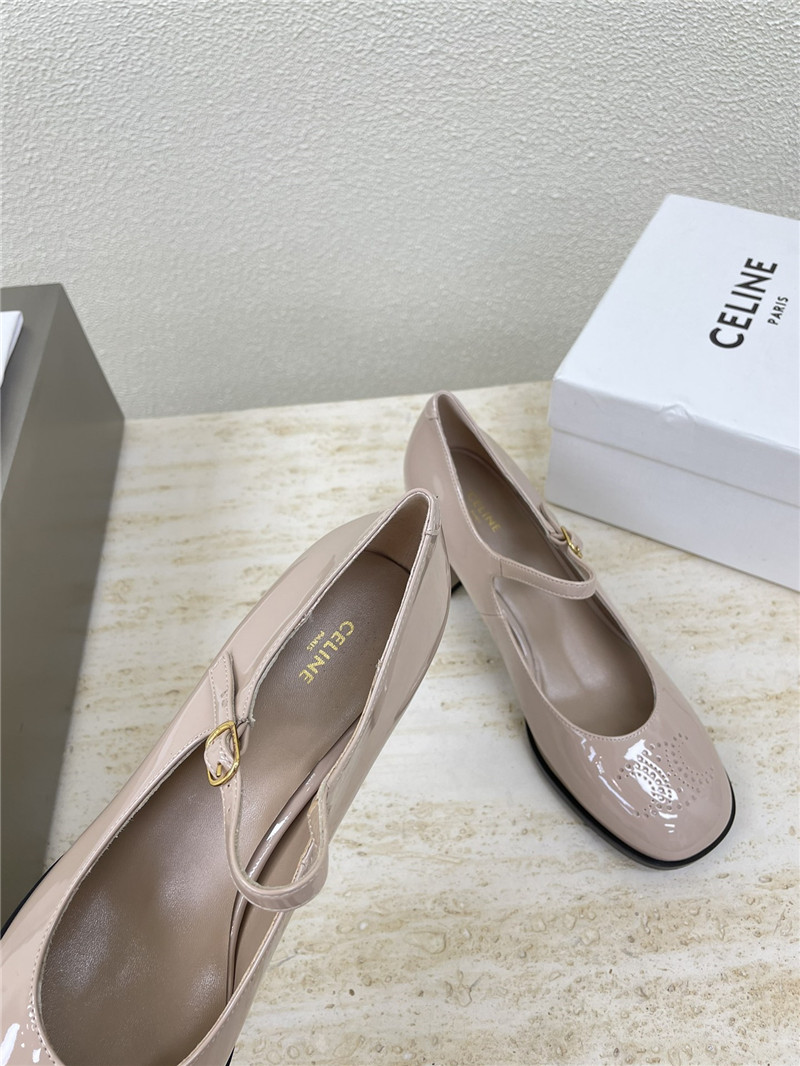 Ce1i*e beyaz rugan mary jane sandals