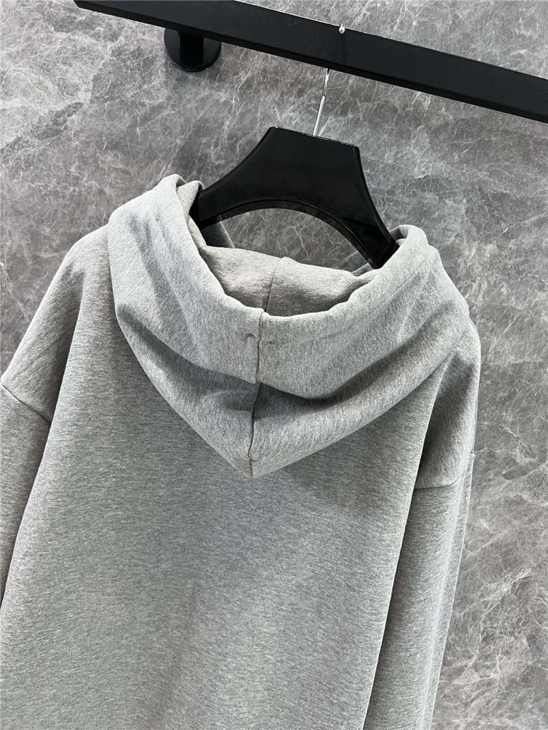 Ce1i*e grey printed cotton hoodie