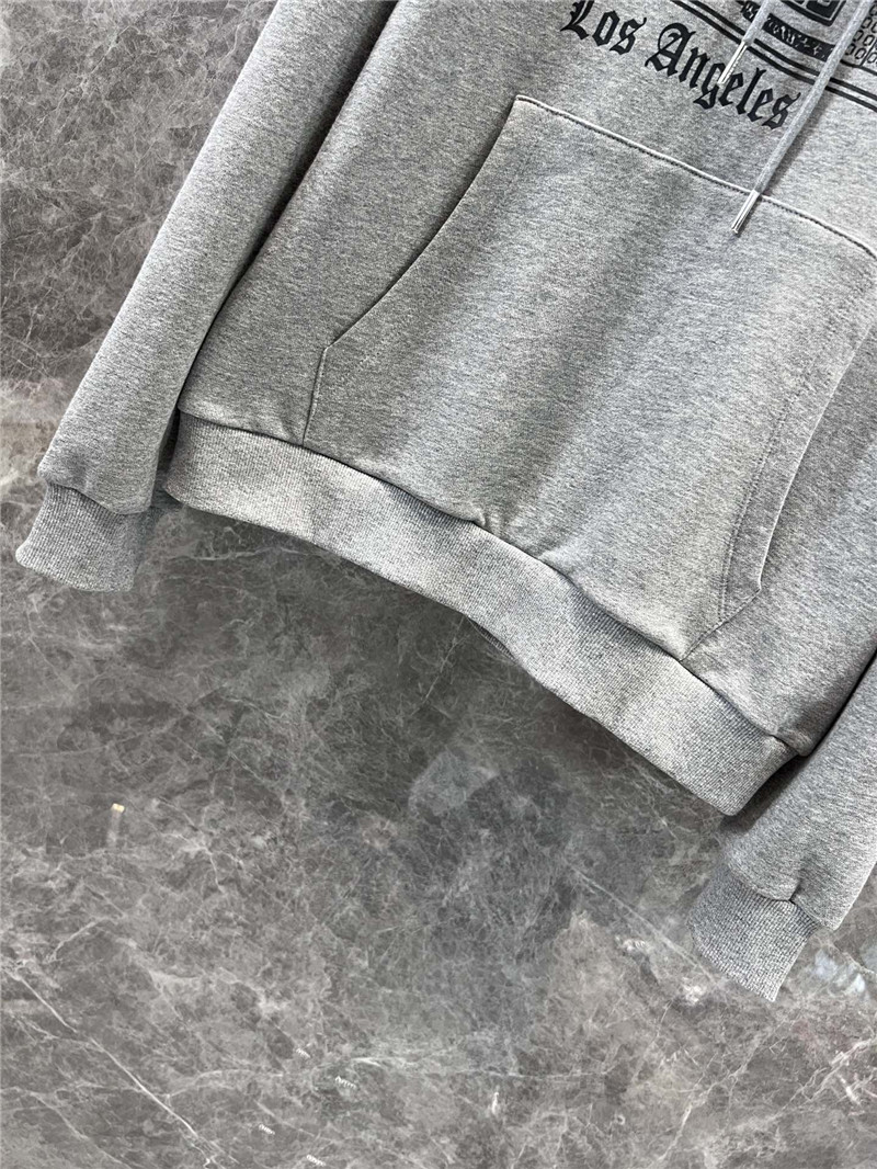 Ce1i*e grey printed cotton hoodie