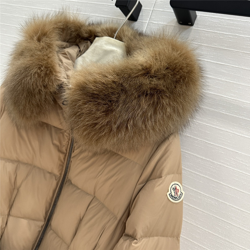 Moncler long hooded down jacket