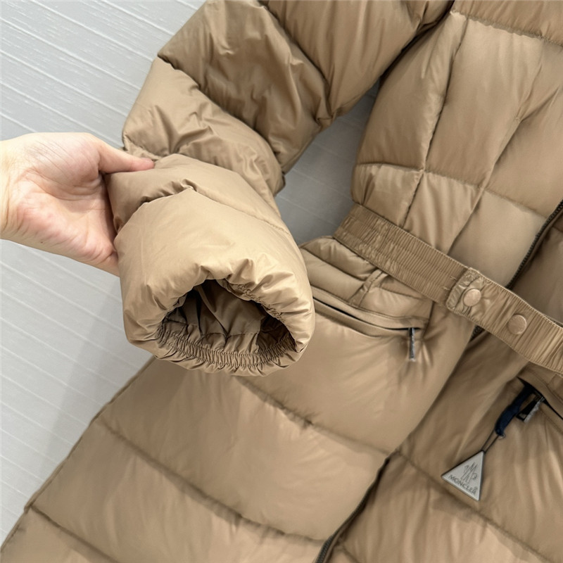 Moncler long hooded down jacket